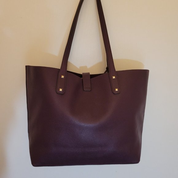 Michael Kors Karson Large Carryall Leather Tote Damson - Picture 4 of 6